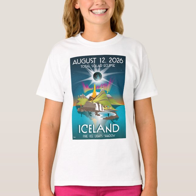 2026 total solar eclipse in Iceland - T-Shirt (Front)