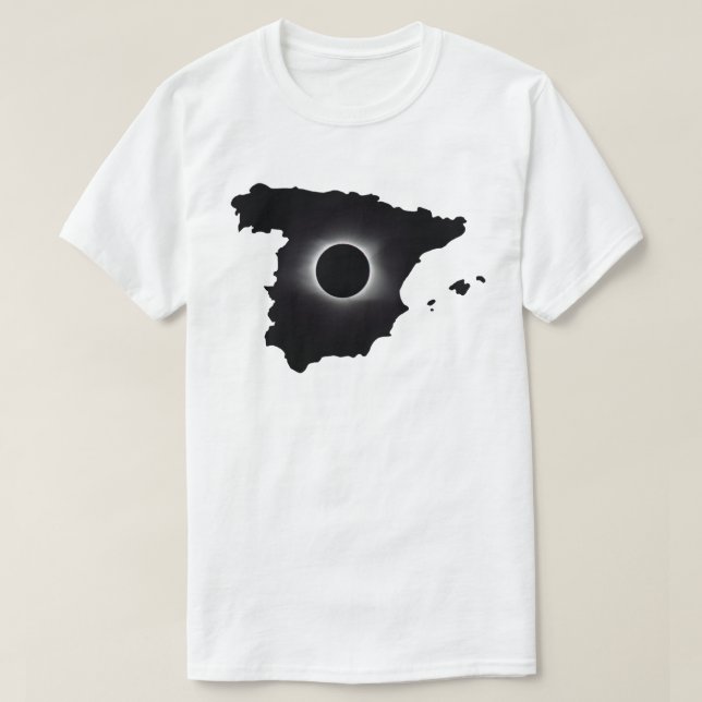 2026 Total Solar Eclipse Spain Country T-Shirt (Design Front)