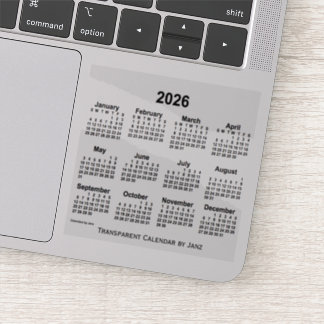 2026 Transparent Calendar by Janz