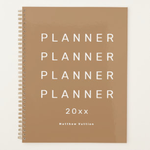 2026 Trendy Modern Brown Weekly Dated Planner