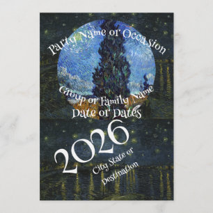 2026 Vacation Trip Tour Road Dinner Wine Ship Date Invitation