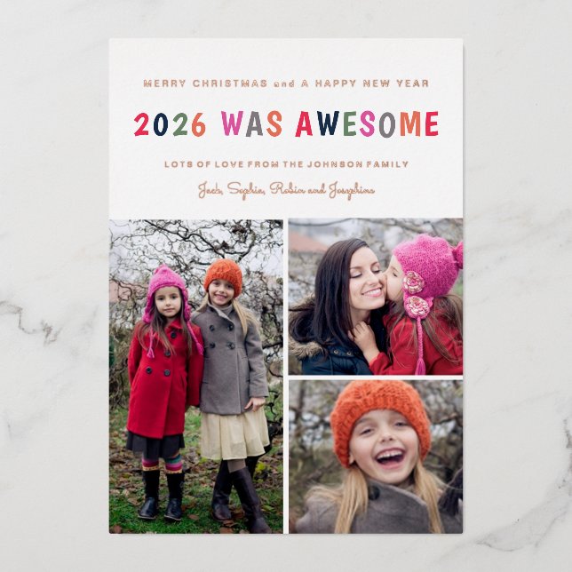 2026 Was Awesome Christmas Photo Collage (Front)