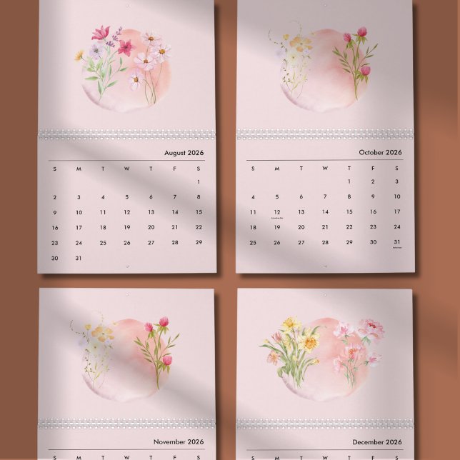 2026 Watercolor Flower Calendar (Creator Uploaded)