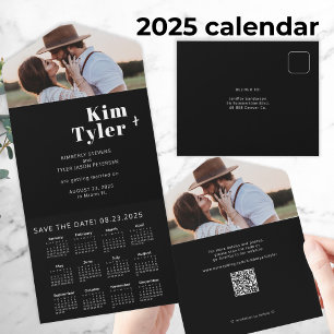 2026 wedding calendar photo unique save date QR All In One Invitation