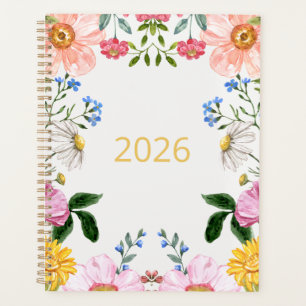 2026 Weekly Planner Whimsical Wildflowers