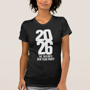 2026 white text new year event custom T-Shirt