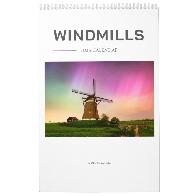 2026 Windmills photography Calendar (Cover)