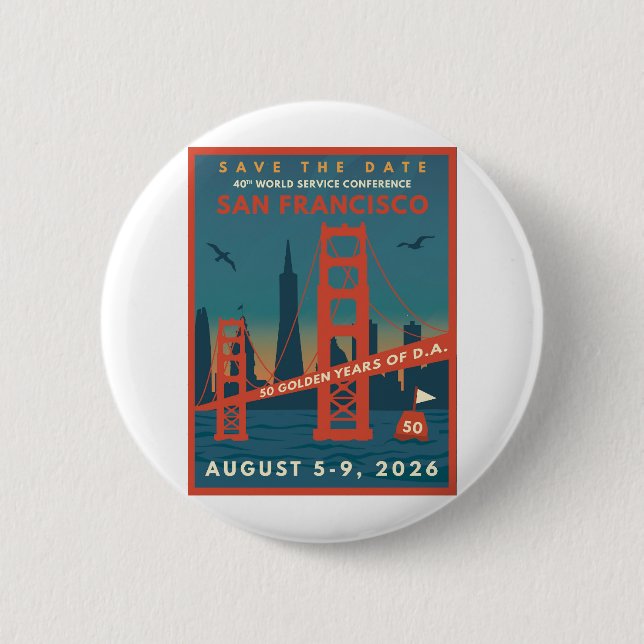 2026 WSC 40 Commemorative Button (Front)