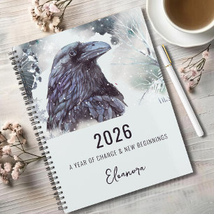 2026 Year of Change Raven Symbolism Notebook