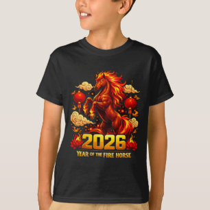 2026 Year Of Fire Horse Chinese Zodiac New Year De T-Shirt