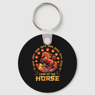 2026 year of fire horse chinese zodiac new year key ring