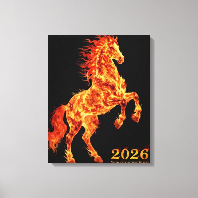 2026 Year of the Fire Horse Canvas Print (Front)