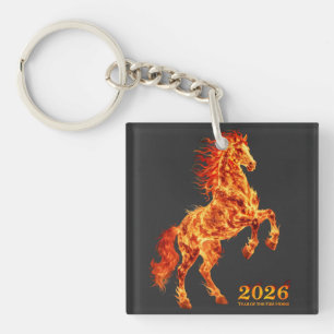 2026 Year of the Fire Horse Key Ring