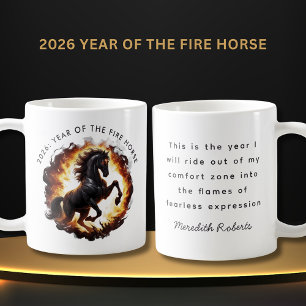 2026 Year of the Fire Horse Motivational Quote Coffee Mug