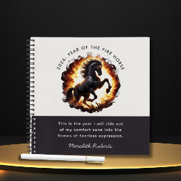 2026 Year of the Fire Horse Motivational Quote Notebook