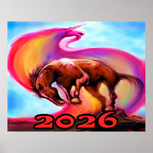 2026 Year of the Fire Horse Poster