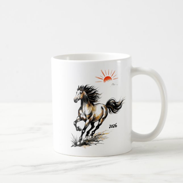 2026 Year Of The Horse Chinese Lunar Zodiac Shirt  Coffee Mug (Right)