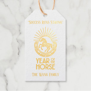 2026 Year of the Horse Foil Gift Tag