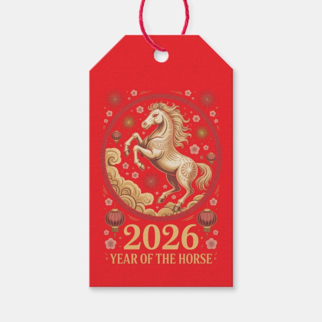 2026 Year of the Horse Gift Tag (Front)