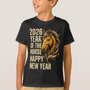 2026 Year Of The Horse Happy Chinese New Year Fire T-Shirt