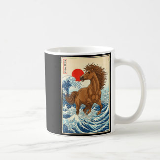 2026 Year Of The Horse Japanese Wave Art Lunar New Coffee Mug