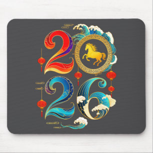 2026 Year Of The Horse Lunar Chinese New Year 2026 Mouse Pad