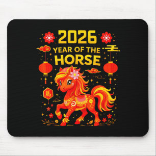 2026 Year Of The Horse Lunar New Year 2026 Chinese Mouse Pad