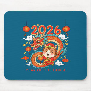 2026 Year Of The Horse Lunar New Year Chinese  Mouse Pad