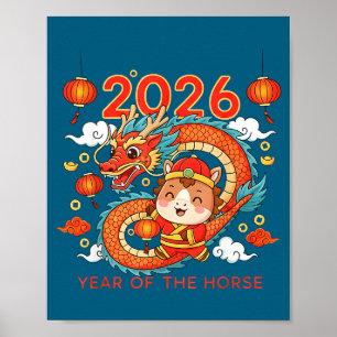 2026 Year Of The Horse Lunar New Year Chinese  Poster