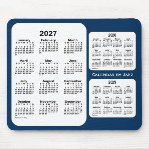 2027-2029 Police Box Blue 3 Year Calendar by Janz Mouse Pad