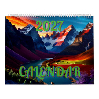 2027 Amazing Beautiful Splendour Landscapes Calendar