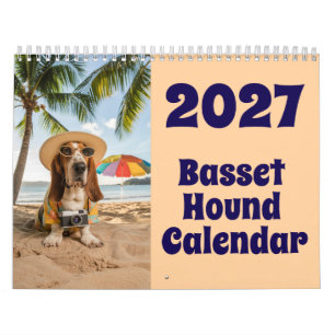 2027 Basset Hound Dog Calendar