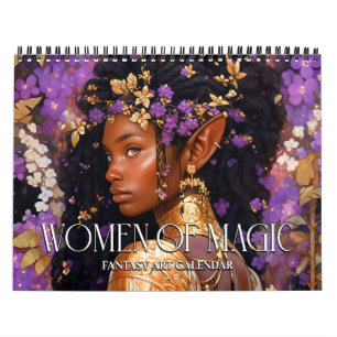 2027 Black Fantasy Art Women Of Magic Calendar