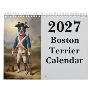 2027 Boston Terrier Dog Calendar