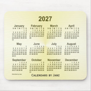 2027 Brass Calendar by Janz Mouse Pad