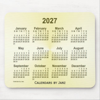 2027 Brass Calendar by Janz Mouse Pad