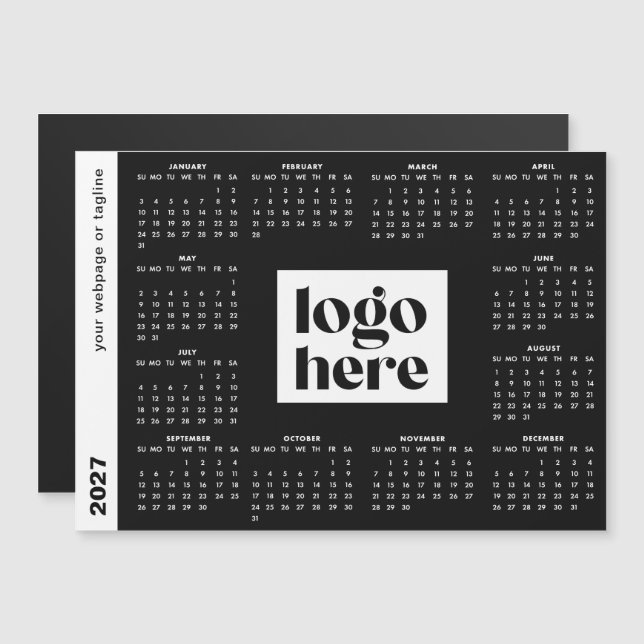 2027 Business Branded Custom Colour Calendar (Front/Back)