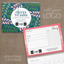 2027 Calendar Business Greeting with Logo - Cheers
