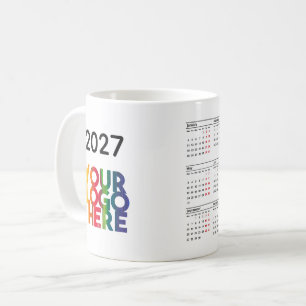 2027 Calendar Business Logo Corporate Office Gift Coffee Mug