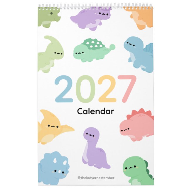 2027 Calendar Dinosaur (Cover)
