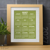 2027 Calendar - full year view vertical - Sage
