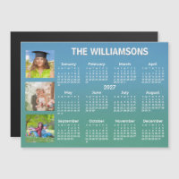 2027 Calendar Gradiant Photo Collage Magnet