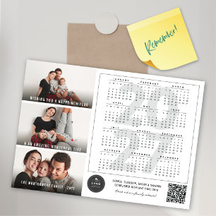 2027 Calendar Happy New Year Magnetic Photo Card