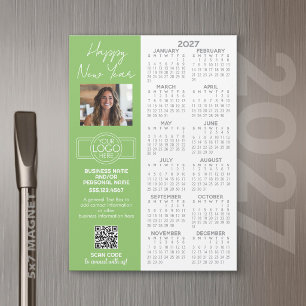 2027 Calendar MAGNET - logo, QR Code, Photo Plus