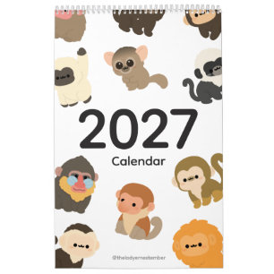 2027 Calendar Monkey