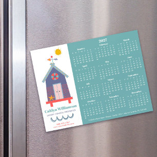 2027 Calendar Real Estate Agent Beach House Magnet