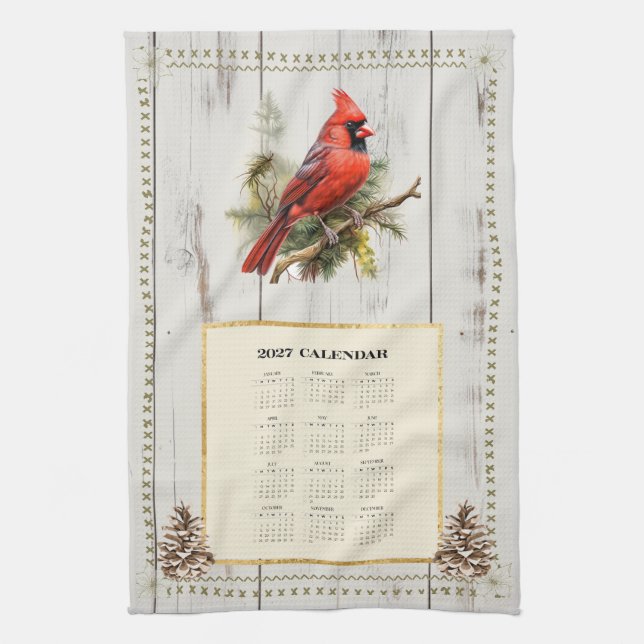 2027 Calendar Towel Cardinal (Vertical)