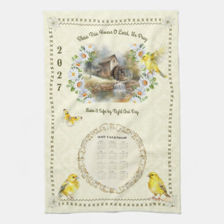2027 Calendar Towel Kitchen Prayer House Blessing
