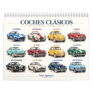 2027 Calendar · Watercolor Classic Cars