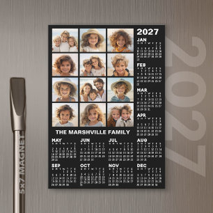 2027 Calendar with 12 Photos - Year Magnetic